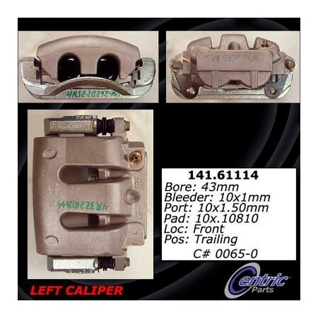 Centric Posi Quiet Loaded Caliper with New Phenolic Pistons , Posi Quiet 142.61113